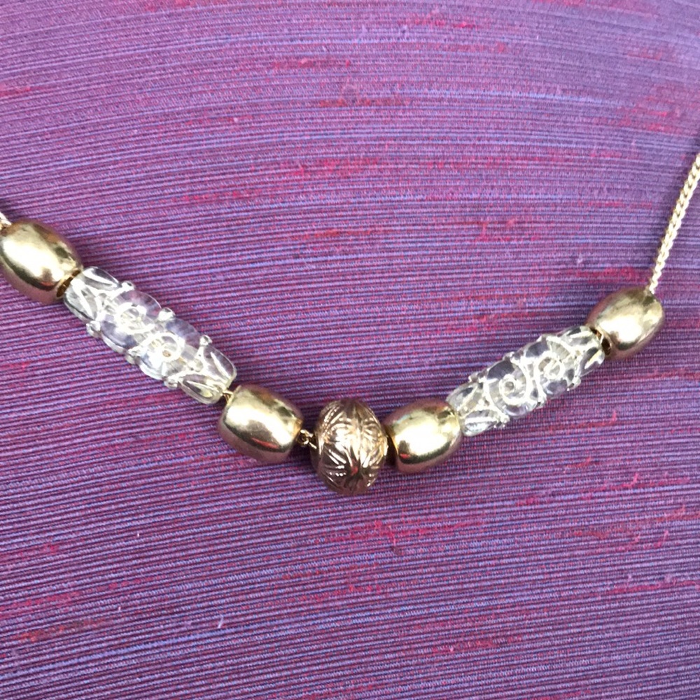 Collar butten necklace